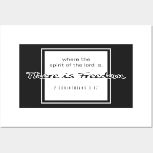 Where The Spirit Of The Lord Is, There Is Freedom - 2 Corinthians 3:17 | Bible Quotes Posters and Art